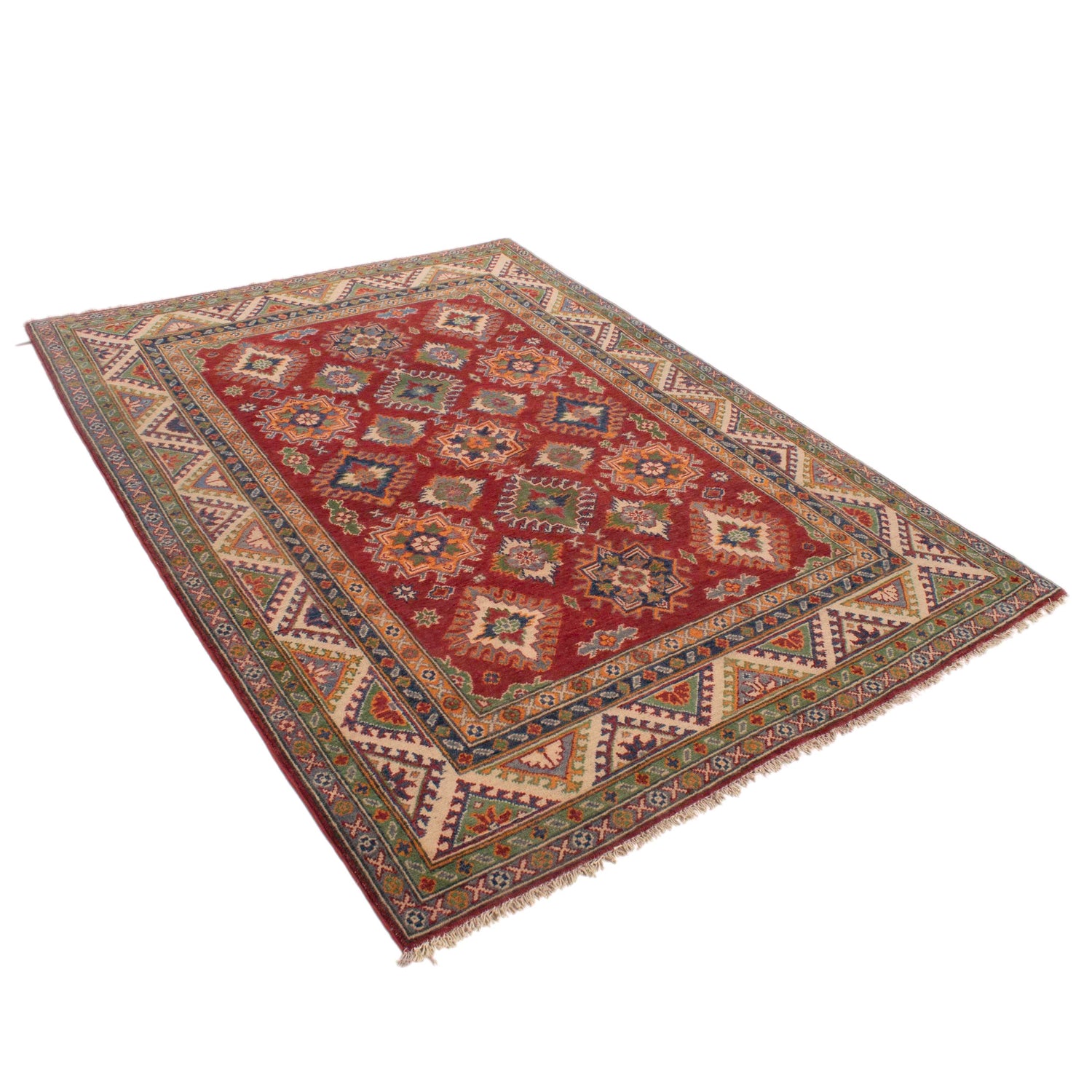 Hand knotted Kazak Carpet 5' 0" x 7' 1" ft / 153 x 215 cm - No. W34057