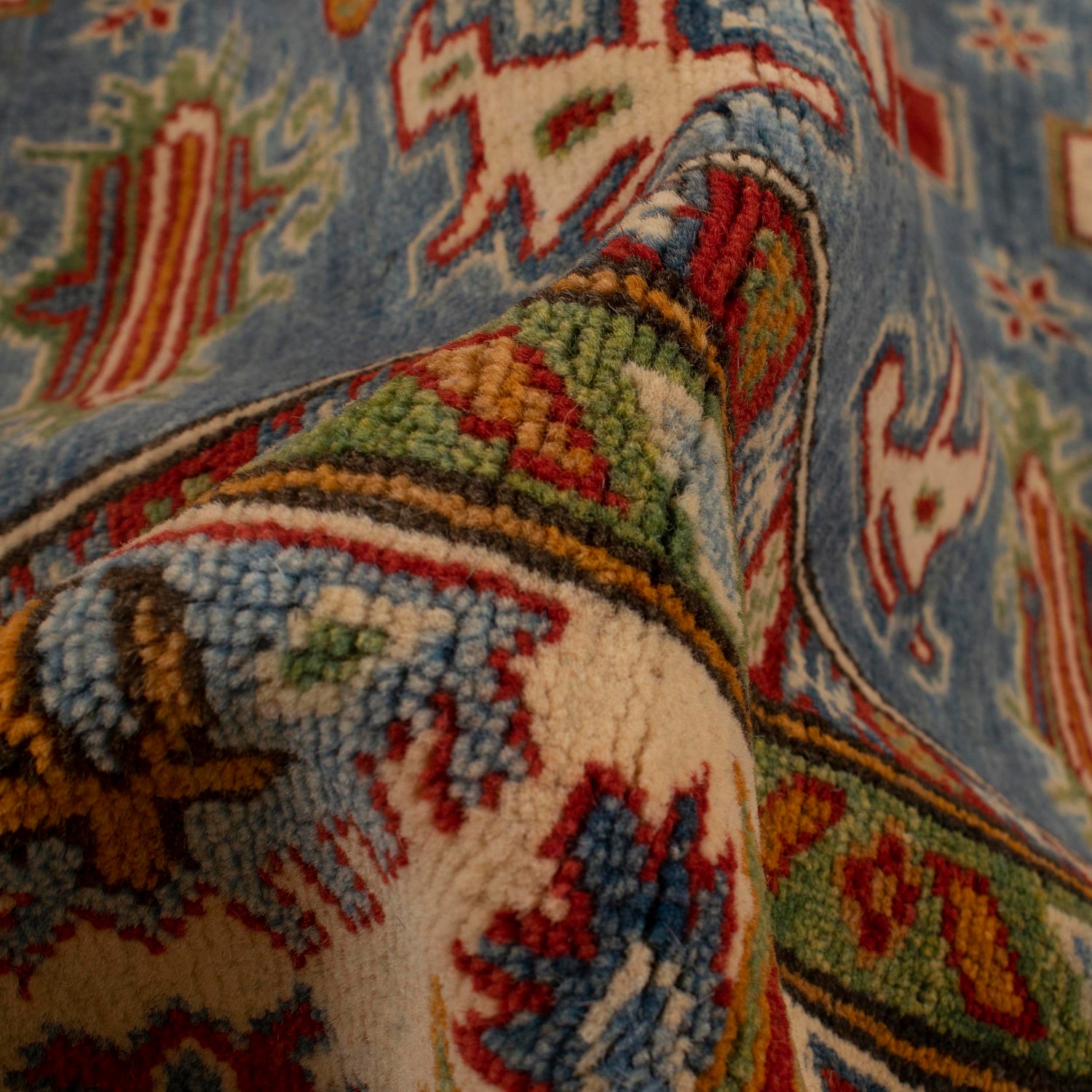 Handmade Kazak Area Rug 4' 11" x 6' 8" ft / 150 x 203 cm - No. W34061