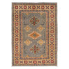 Hand Knotted Kazak Oriental Rug 4' 2" x 5' 11" ft / 126 x 180 cm - No. W34063