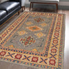 Hand Knotted Kazak Oriental Rug 4' 2" x 5' 11" ft / 126 x 180 cm - No. W34063