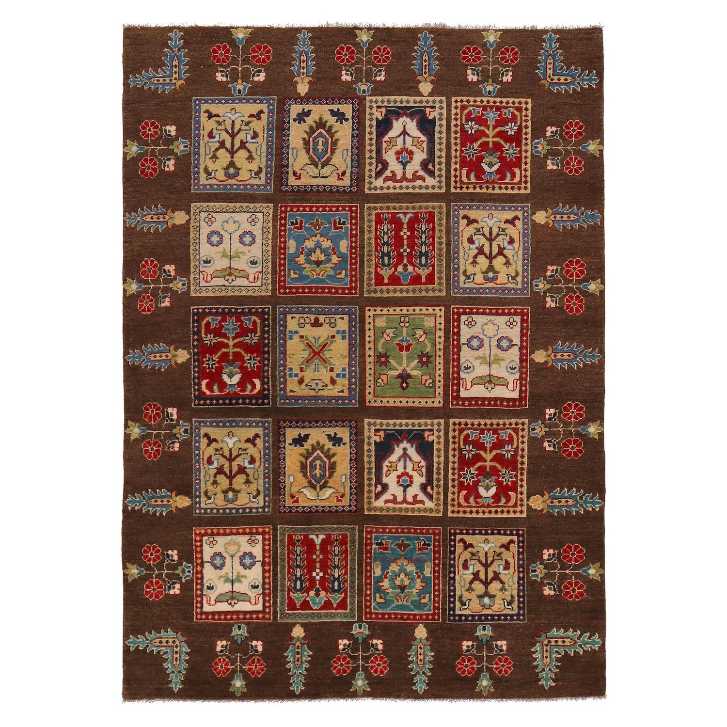 Oriental Bakhtiar Area Rug 5' 0" x 7' 1" ft / 153 x 215 cm - No. W34066