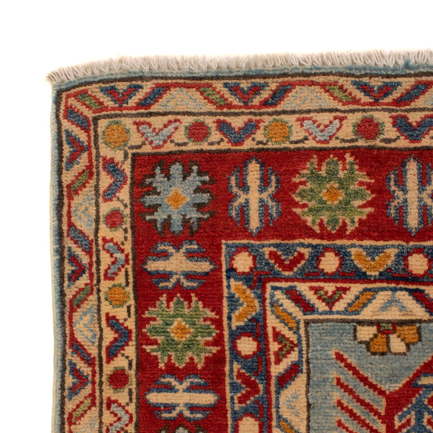 Hand knotted Kazak Carpet 3' 11" x 5' 5" ft / 120 x 166 cm - No. W34068