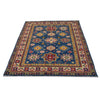 Navy Blue Color Kazak Rug 4' 0" x 5' 9" ft / 121 x 175 cm - No. W34069