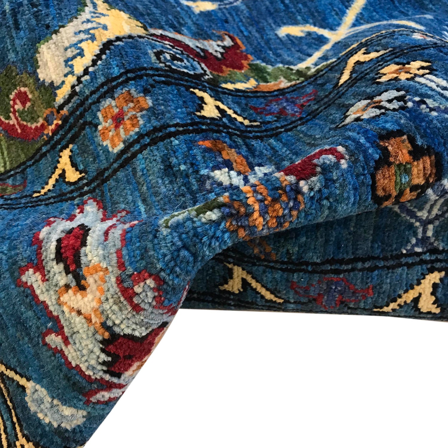 Blue Color Sultani Rug 8' 3" x 9' 8" ft / 252 x 295 cm - No. W34083