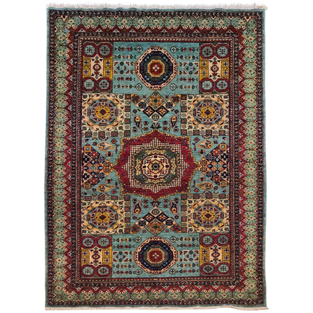 Oriental Mamluk Area Rug 6' 1" x 7' 10" ft / 186 x 239 cm - No. W34084