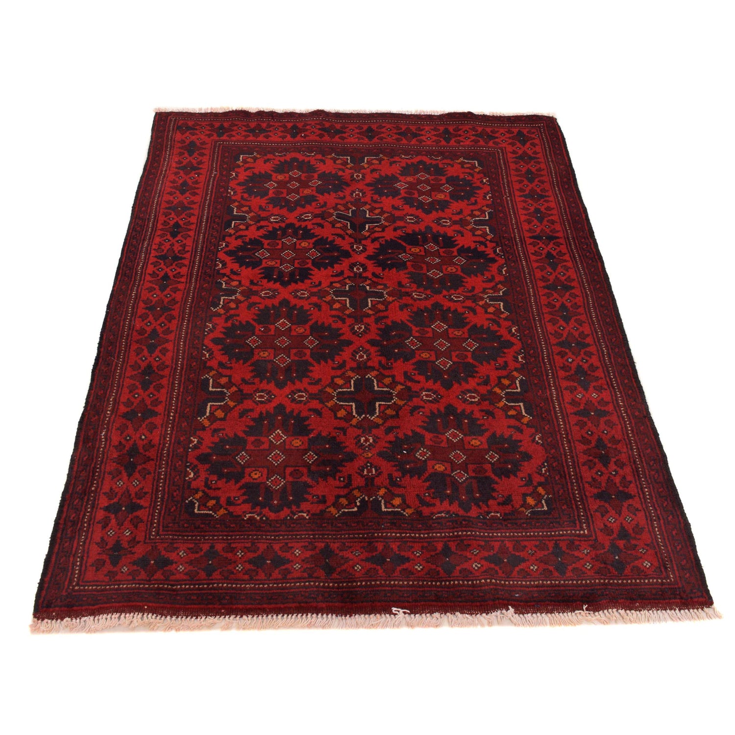 Red Color Khal Mohammadi Rug 3' 3" x 4' 11" ft / 98 x 150 cm - No. W34109