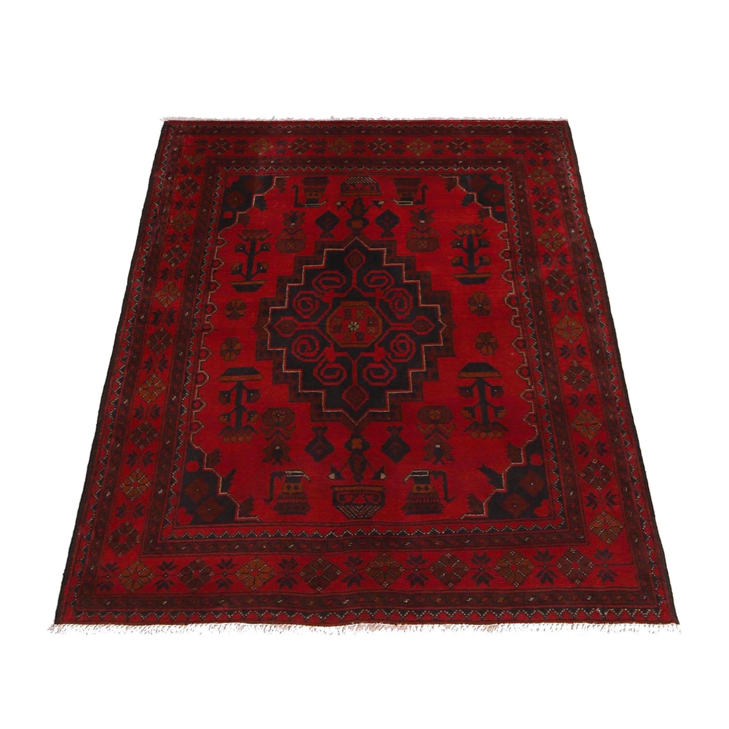 Afghan Khal Mohammadi Rug 3' 5" x 4' 11" ft / 105 x 149 cm - No. W34111
