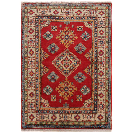Handmade Kazak Area Rug 3' 3" x 4' 9" ft / 99 x 145 cm - No. W34115