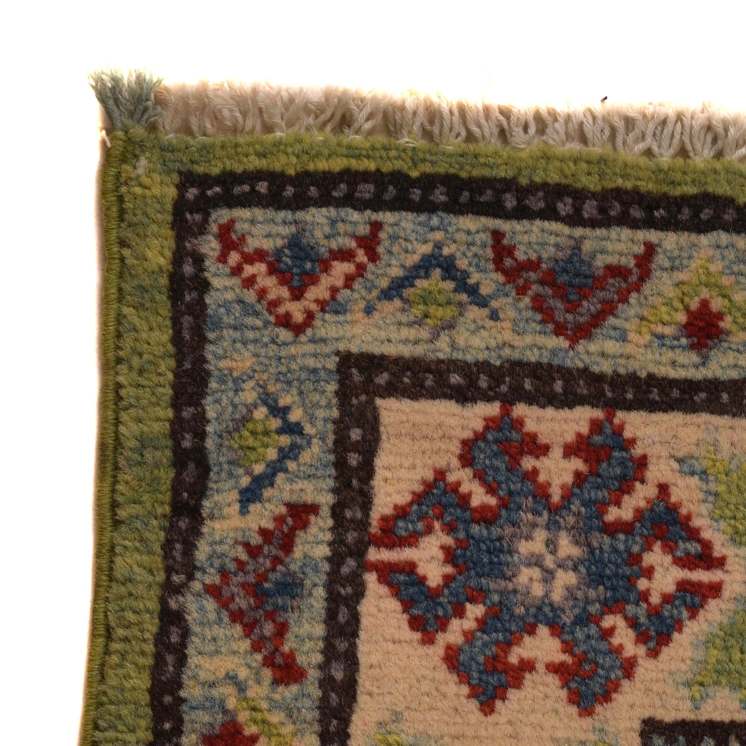 Hand Knotted Kazak Oriental Rug 3' 10" x 5' 10" ft / 116 x 178 cm - No. W34117