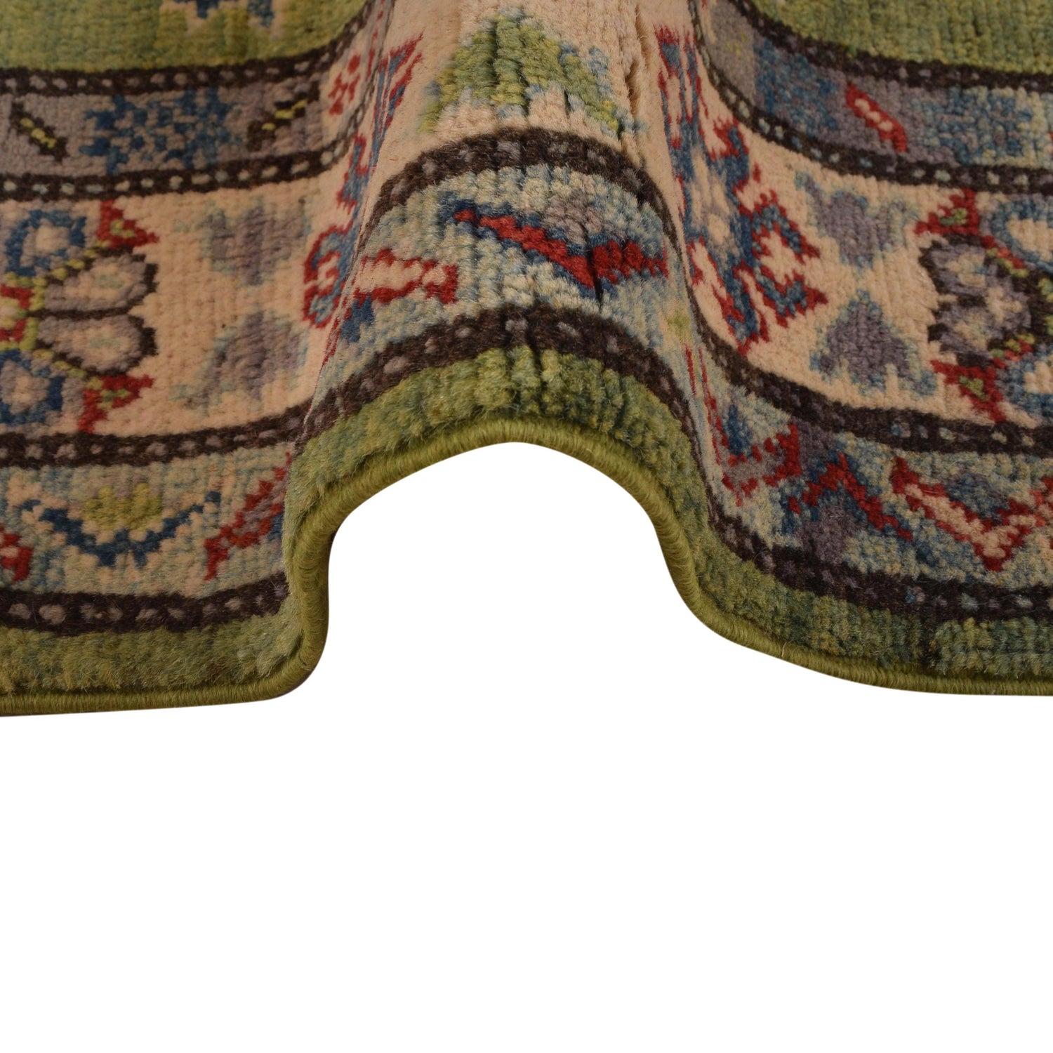 Hand Knotted Kazak Oriental Rug 3' 10" x 5' 10" ft / 116 x 178 cm - No. W34117