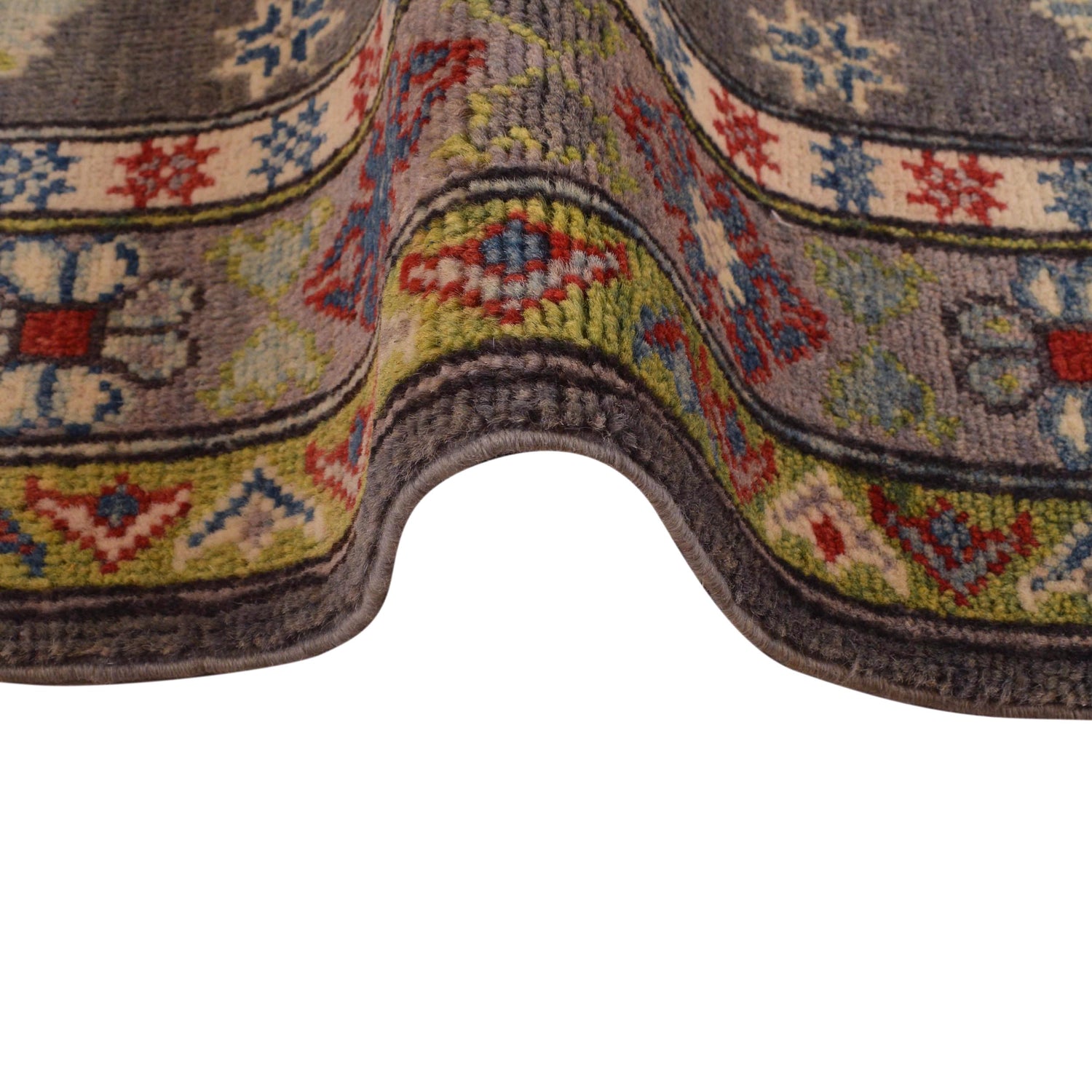 Hand Knotted Kazak Oriental Rug 3' 11" x 4' 0" ft / 119 x 184 cm - No. W34119