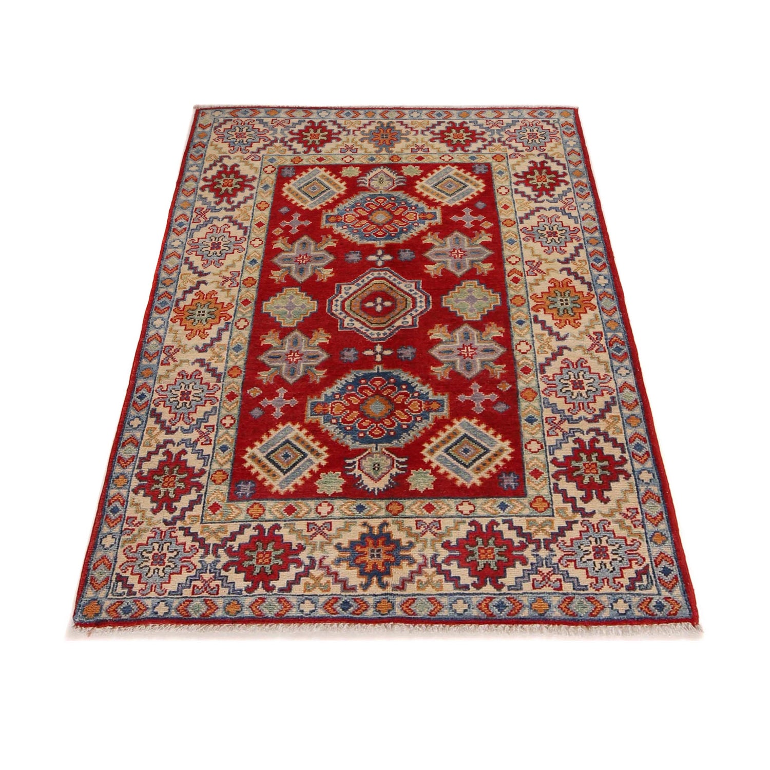 Oriental Kazak Rug 3' 5" x 4' 11" ft / 103 x 151 cm - No. W34121