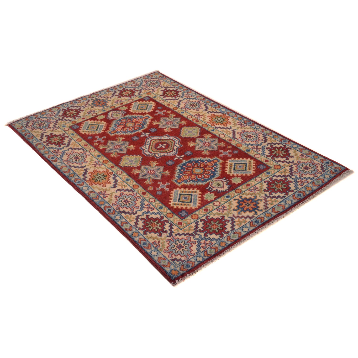Oriental Kazak Rug 3' 5" x 4' 11" ft / 103 x 151 cm - No. W34121