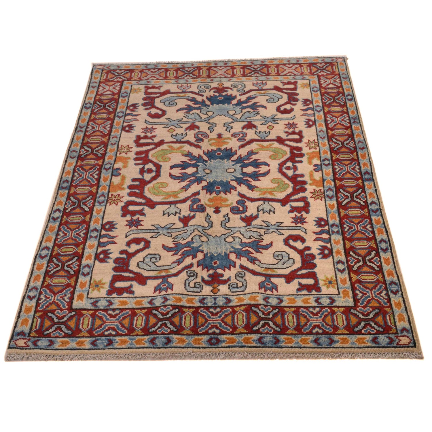 Hand knotted Kazak Rugs 3' 3" x 5' 1" ft / 100 x 155 cm - No. W34122