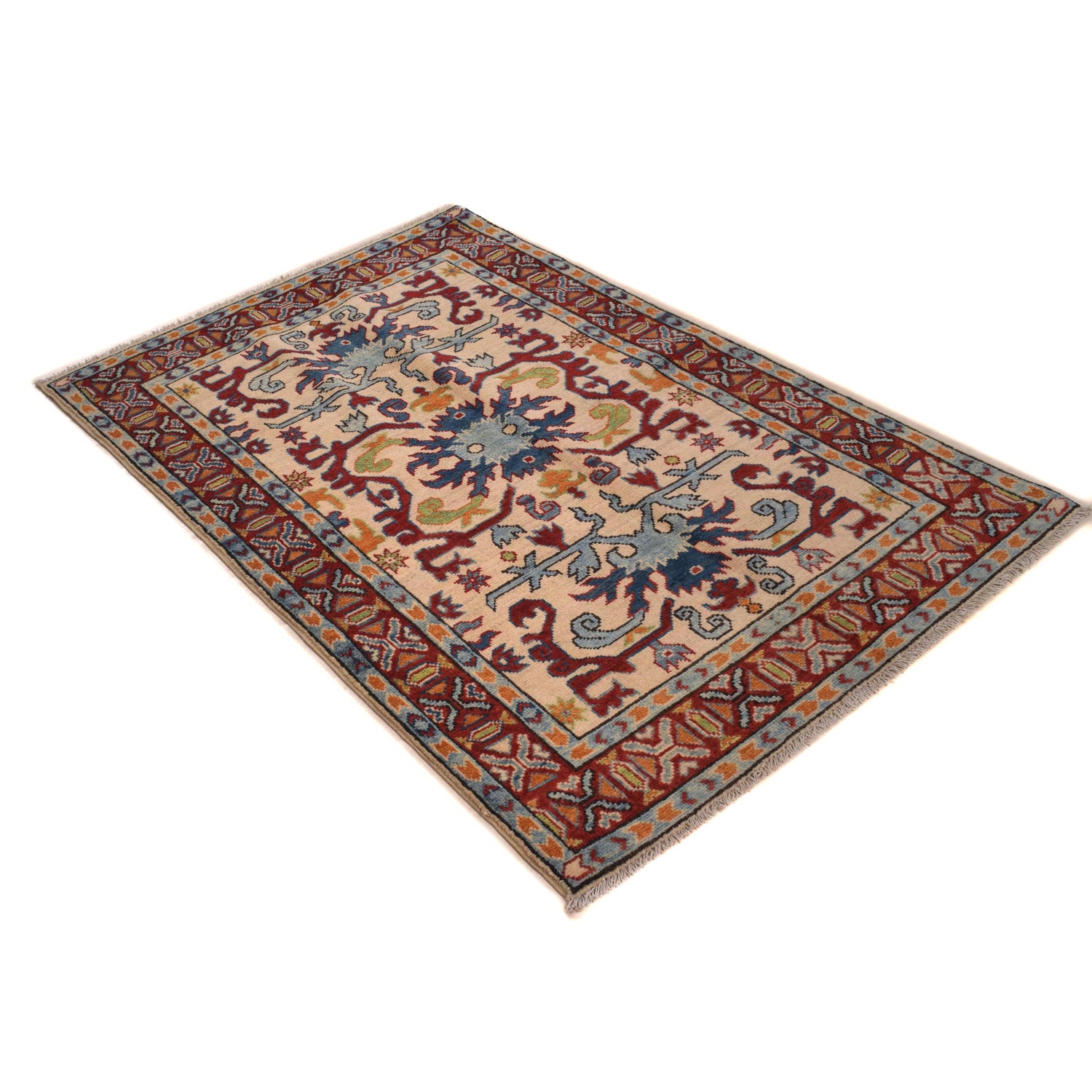 Hand knotted Kazak Rugs 3' 3" x 5' 1" ft / 100 x 155 cm - No. W34122