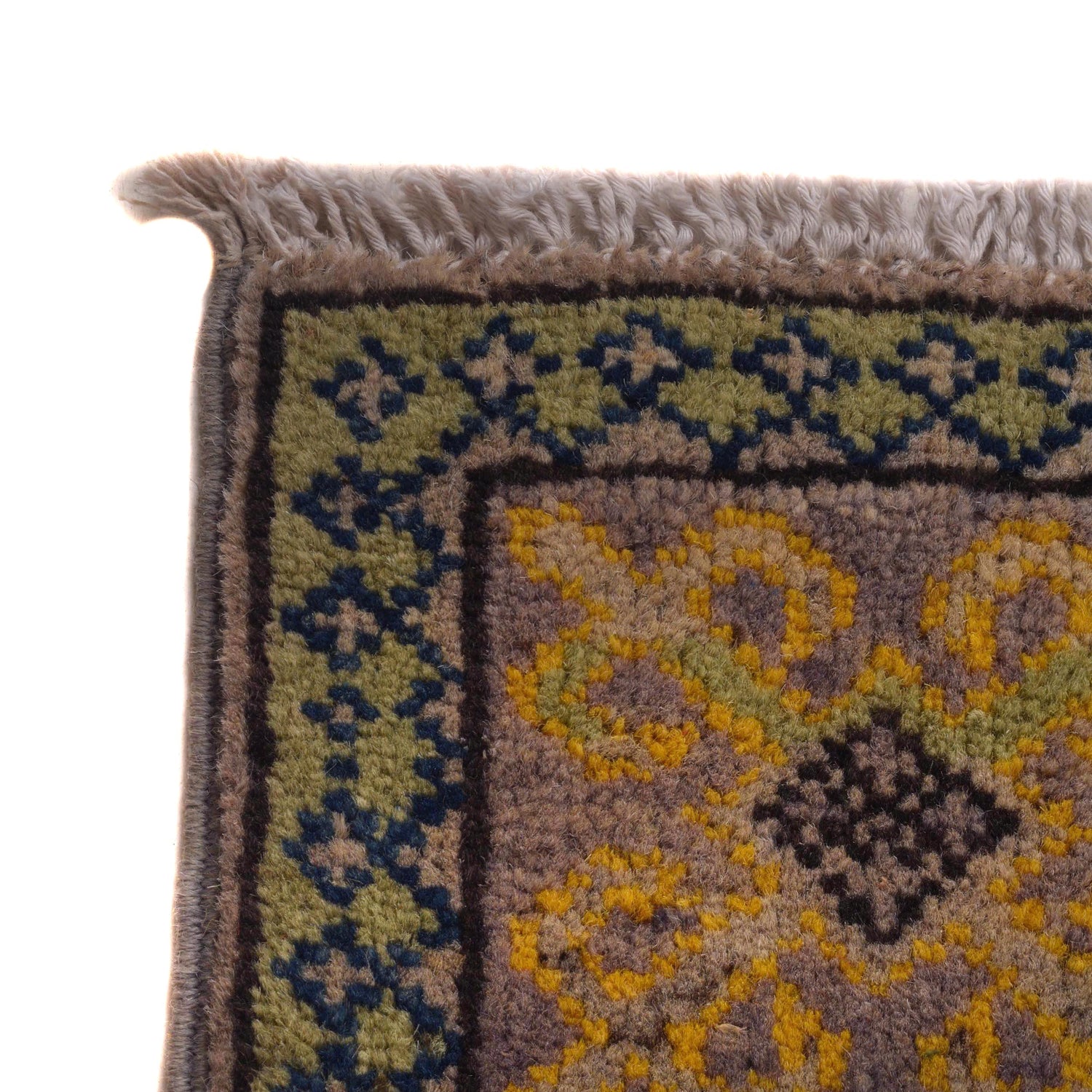 Handmade Kazak Area Rug 4' 0" x 5' 7" ft / 123 x 171 cm - No. W34124