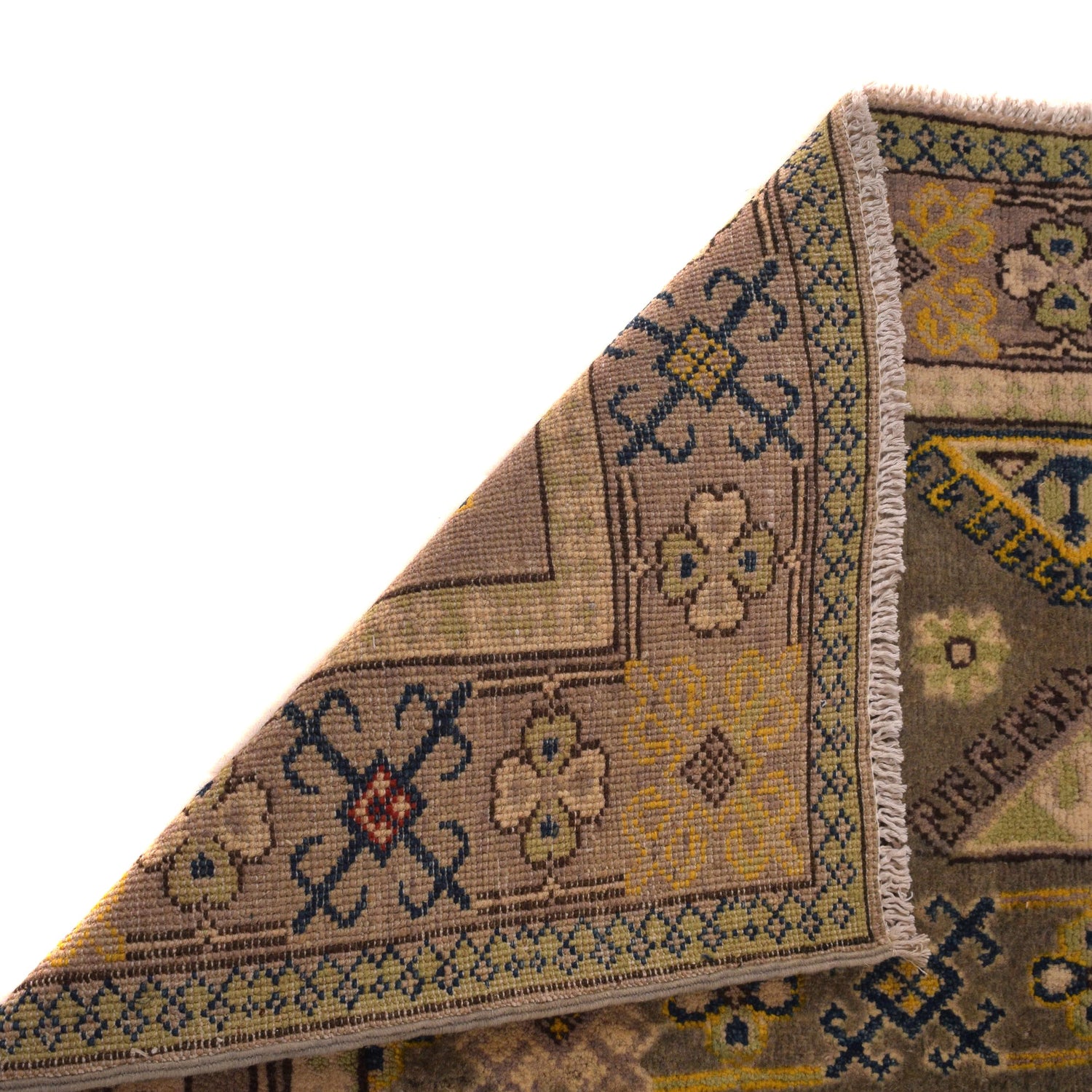 Handmade Kazak Area Rug 4' 0" x 5' 7" ft / 123 x 171 cm - No. W34124