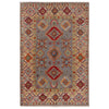 Hand knotted Kazak Carpet 3' 5" x 5' 1" ft / 104 x 156 cm - No. W34127