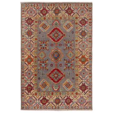 Hand knotted Kazak Carpet 3' 5" x 5' 1" ft / 104 x 156 cm - No. W34127