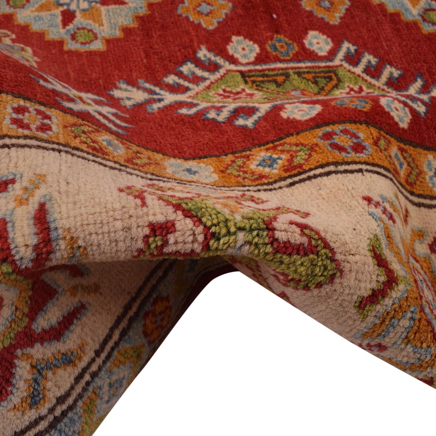 Red Color Kazak Rug 5' 0" x 6' 7" ft / 153 x 201 cm - No. W34128