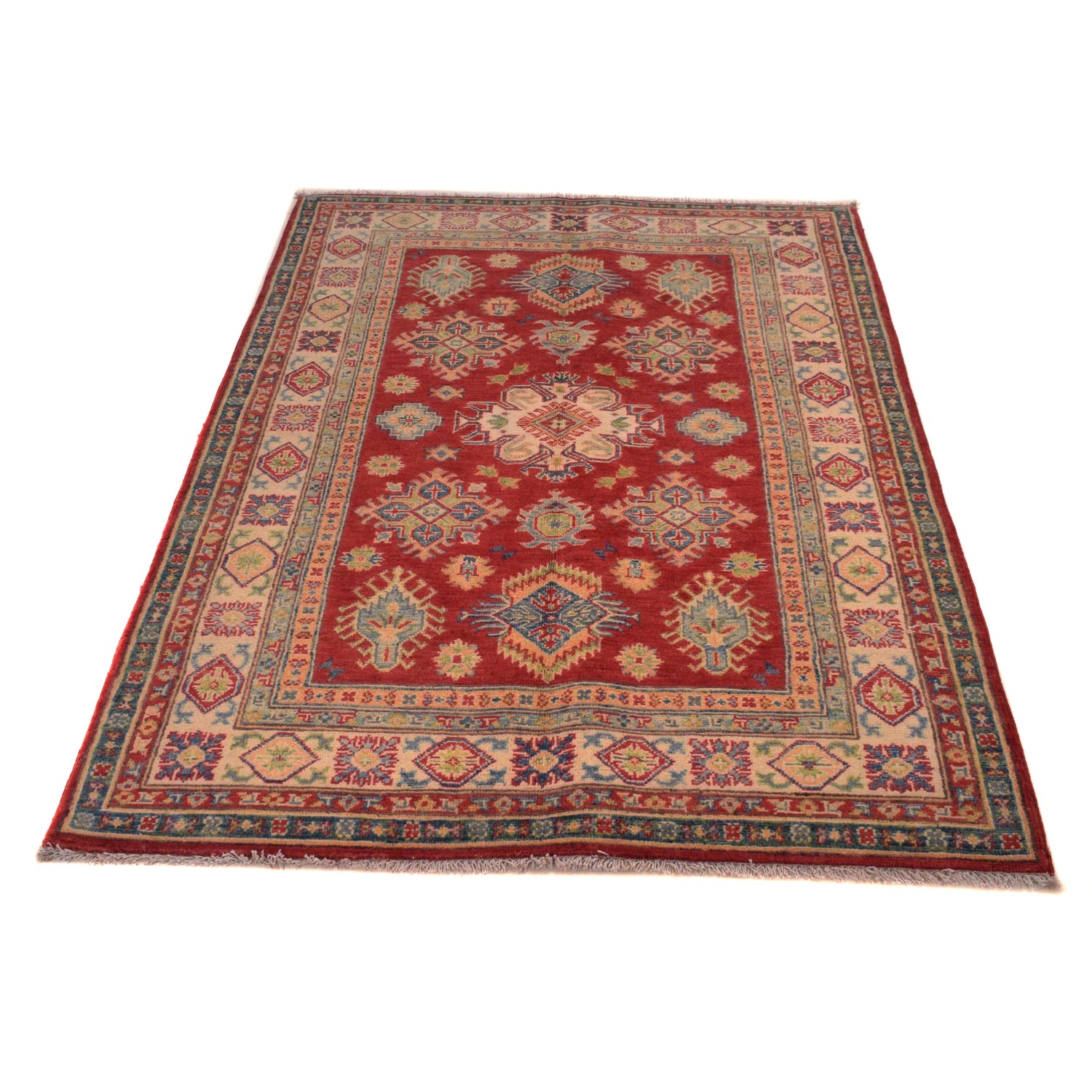 Oriental Kazak Rug 3' 10" x 5' 11" ft / 118 x 181 cm - No. W34131
