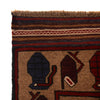 Handcrafted Afghan War Rug 4' 6" x 6' 1" ft / 137 x 185 cm - No. W34204