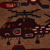 Handcrafted Afghan War Rug 4' 6" x 6' 1" ft / 137 x 185 cm - No. W34204