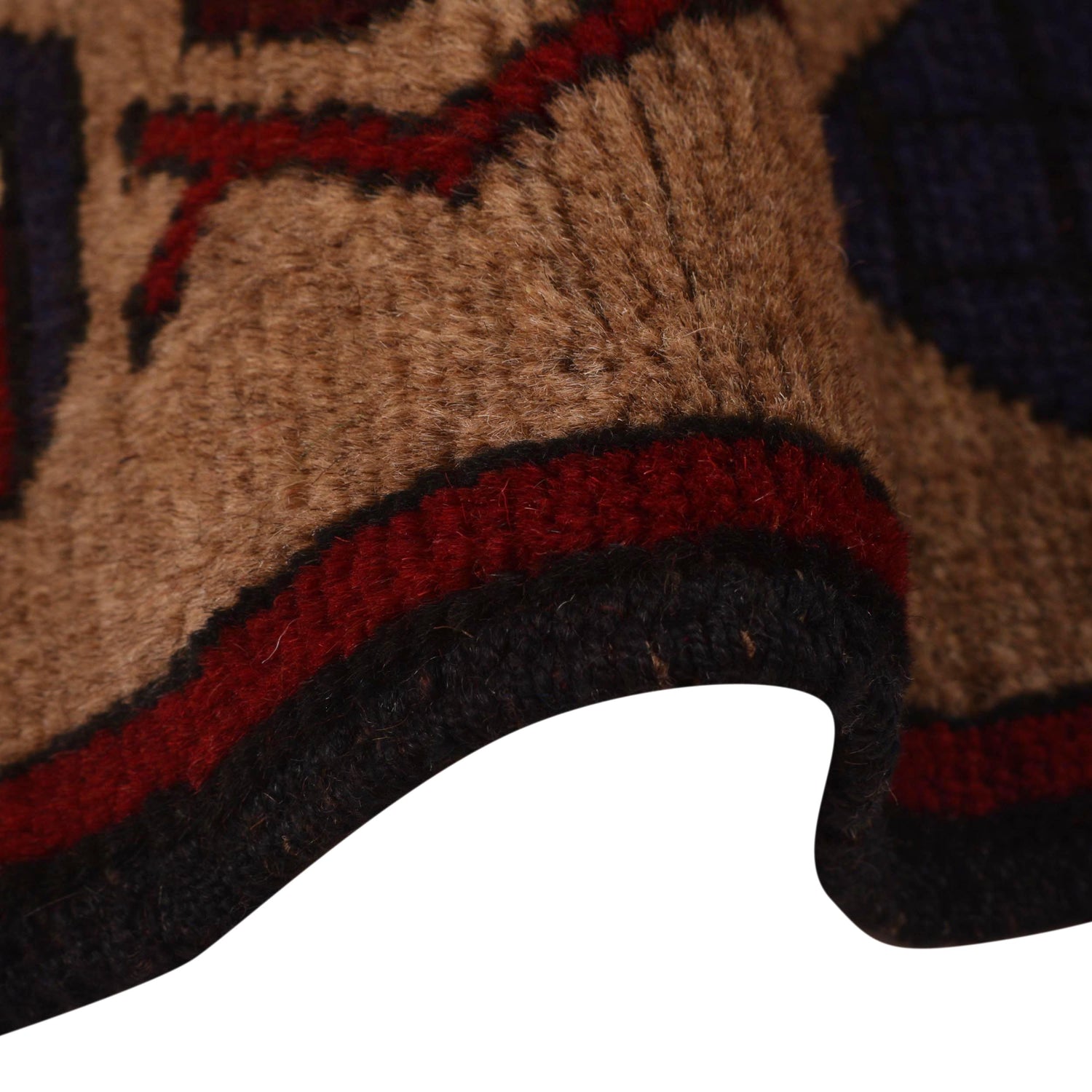 Handcrafted Afghan War Rug 4' 6" x 6' 1" ft / 137 x 185 cm - No. W34204