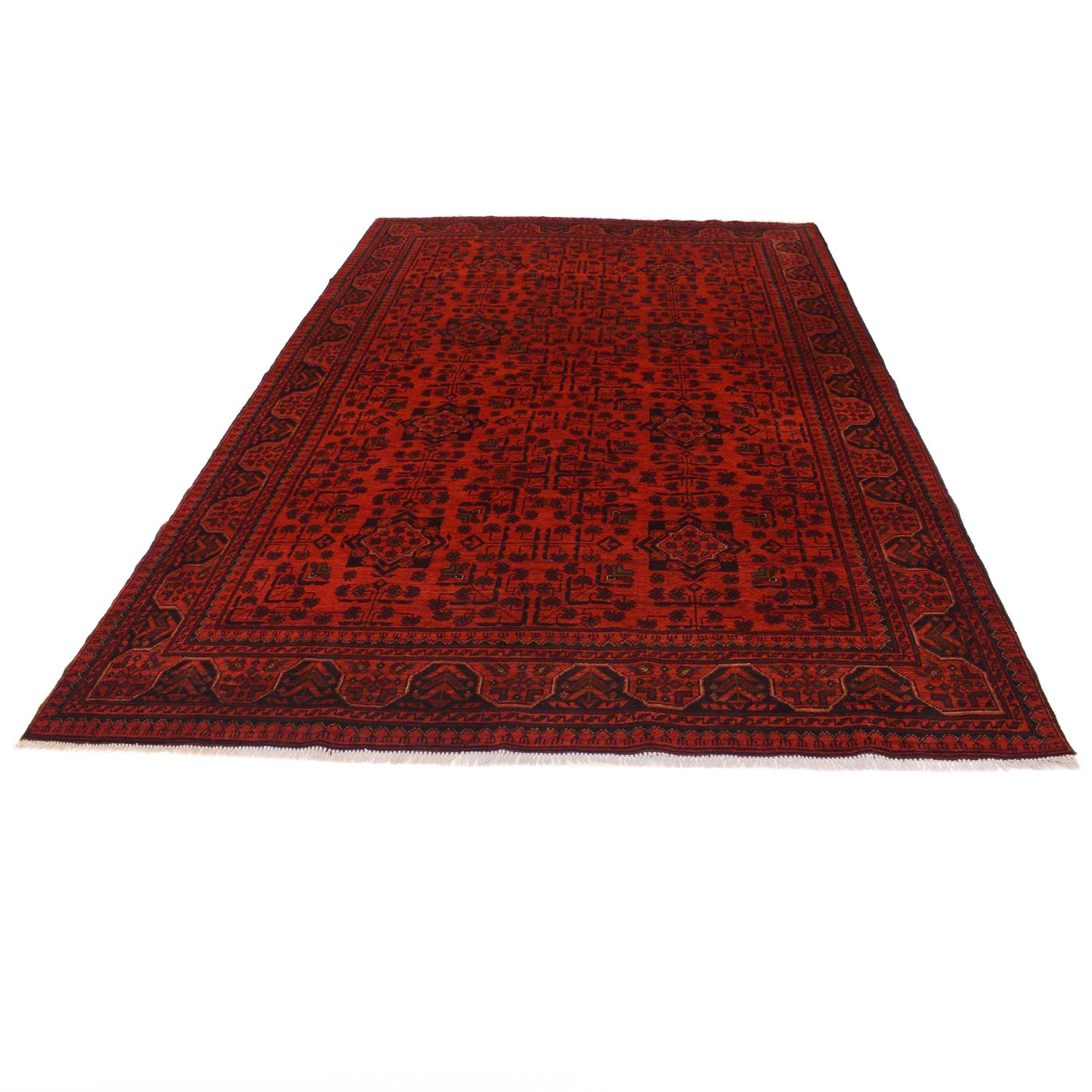 Handwoven Khal Mohammadi Afghan Carpet 6' 7" x 9' 10" ft / 200 x 300 cm - No. W34226