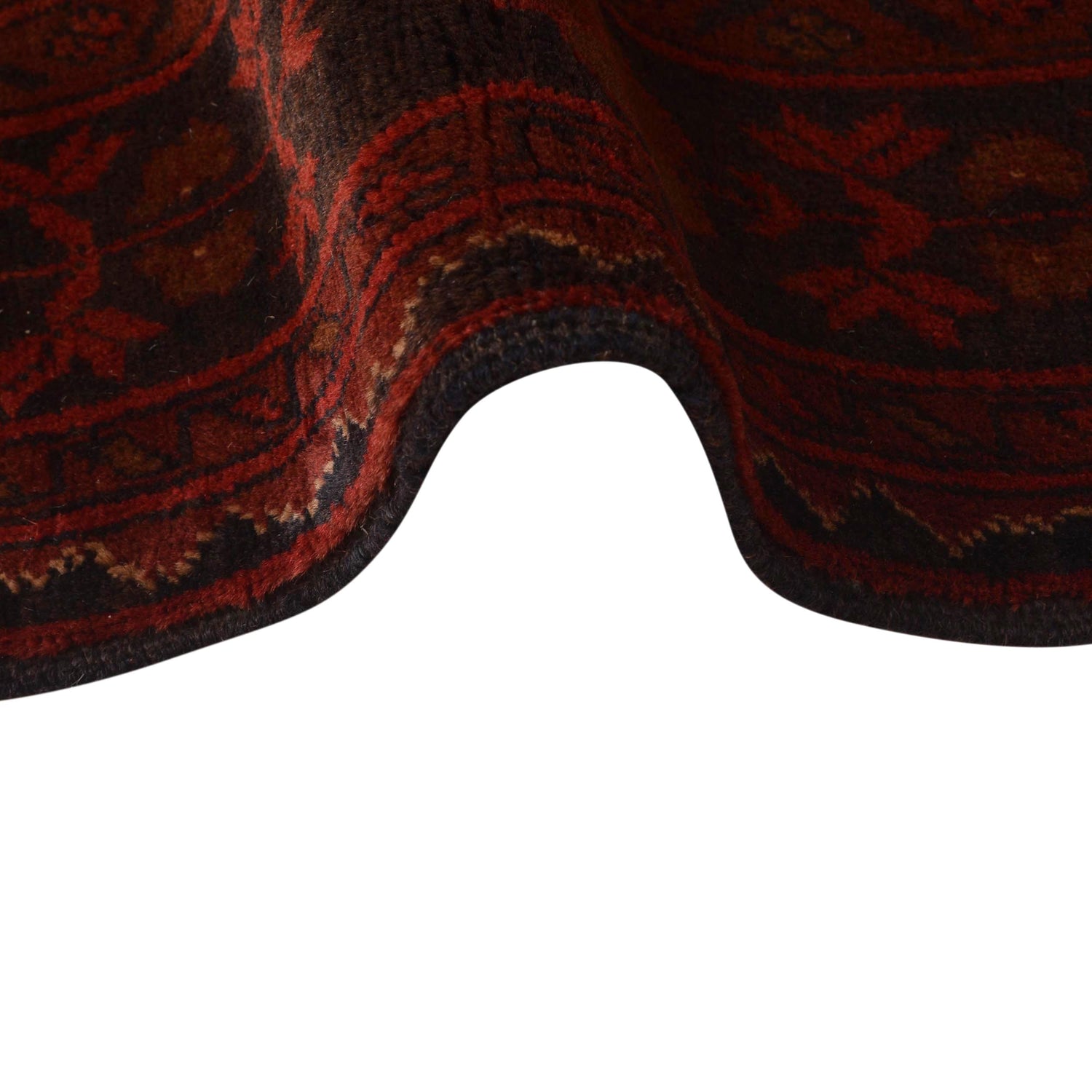 Red Color Afghan Area Runner Rug 2' 7" x 9' 5" ft / 80 x 287 cm - No. W34371