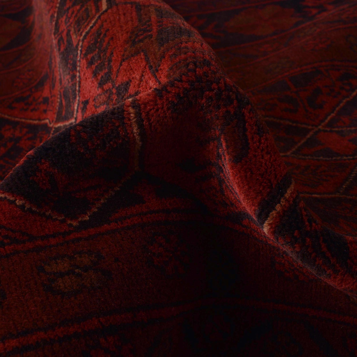 Red Color Afghan Area Runner Rug 2' 7" x 9' 5" ft / 80 x 287 cm - No. W34371