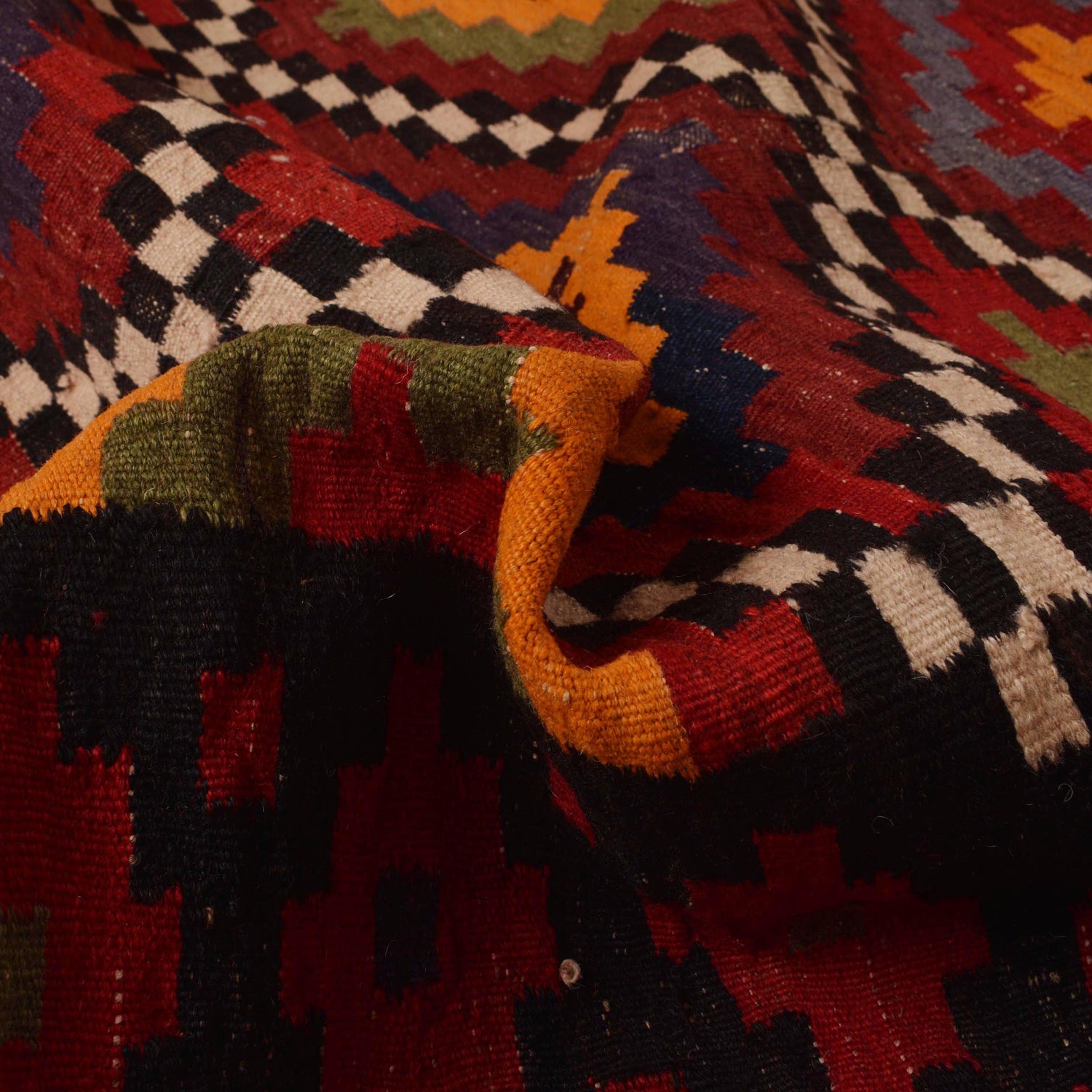 Handmade Maimana Kelim 6' 10" x 10' 6" ft / 209 x 321 cm - No. W34378