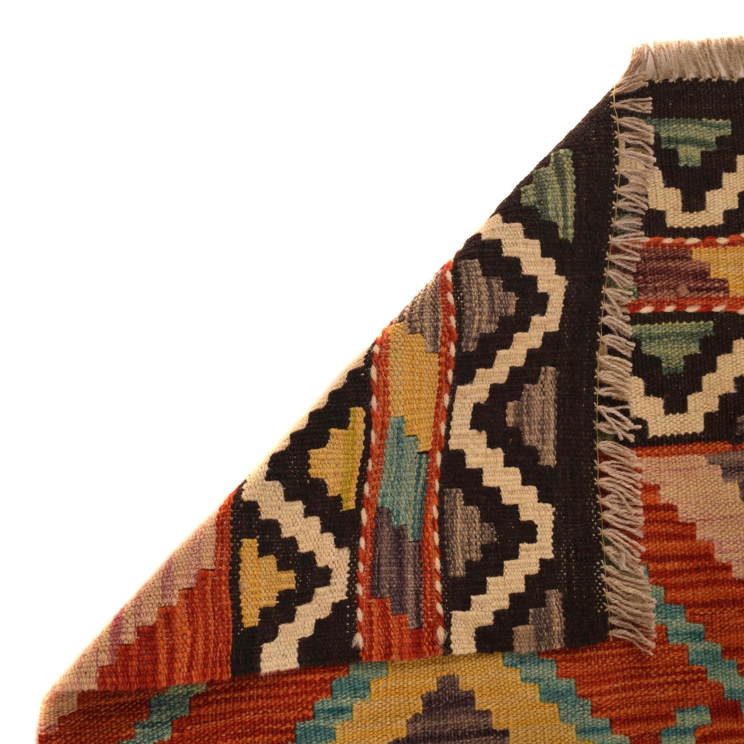 Handmade Afghan Vegetable Kilim 3' 5" x 5' 3" ft / 105 x 160 cm - No. W34749