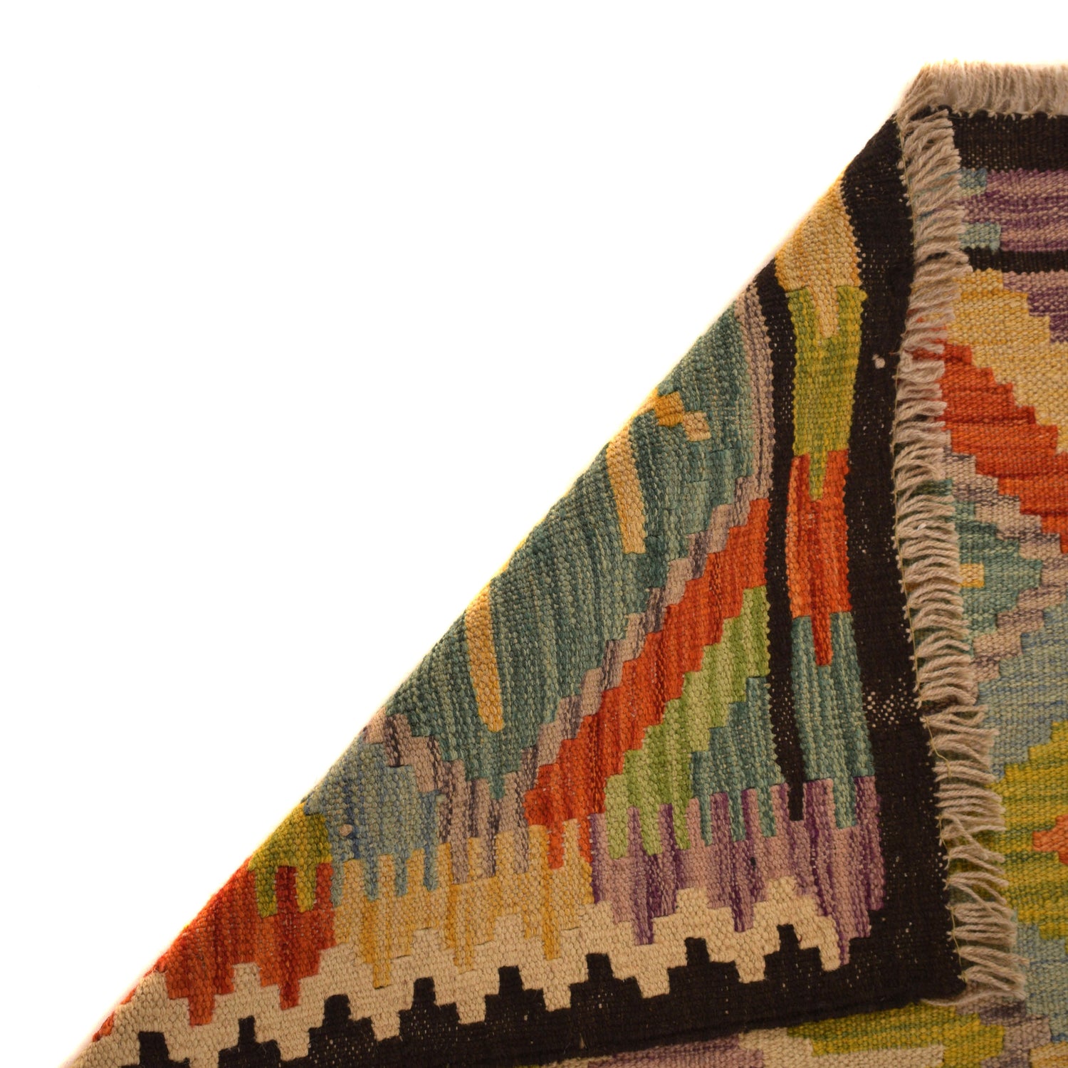 Hand Woven Wool Kelim 4' 11" x 6' 4" ft / 149 x 194 cm - No. W34753