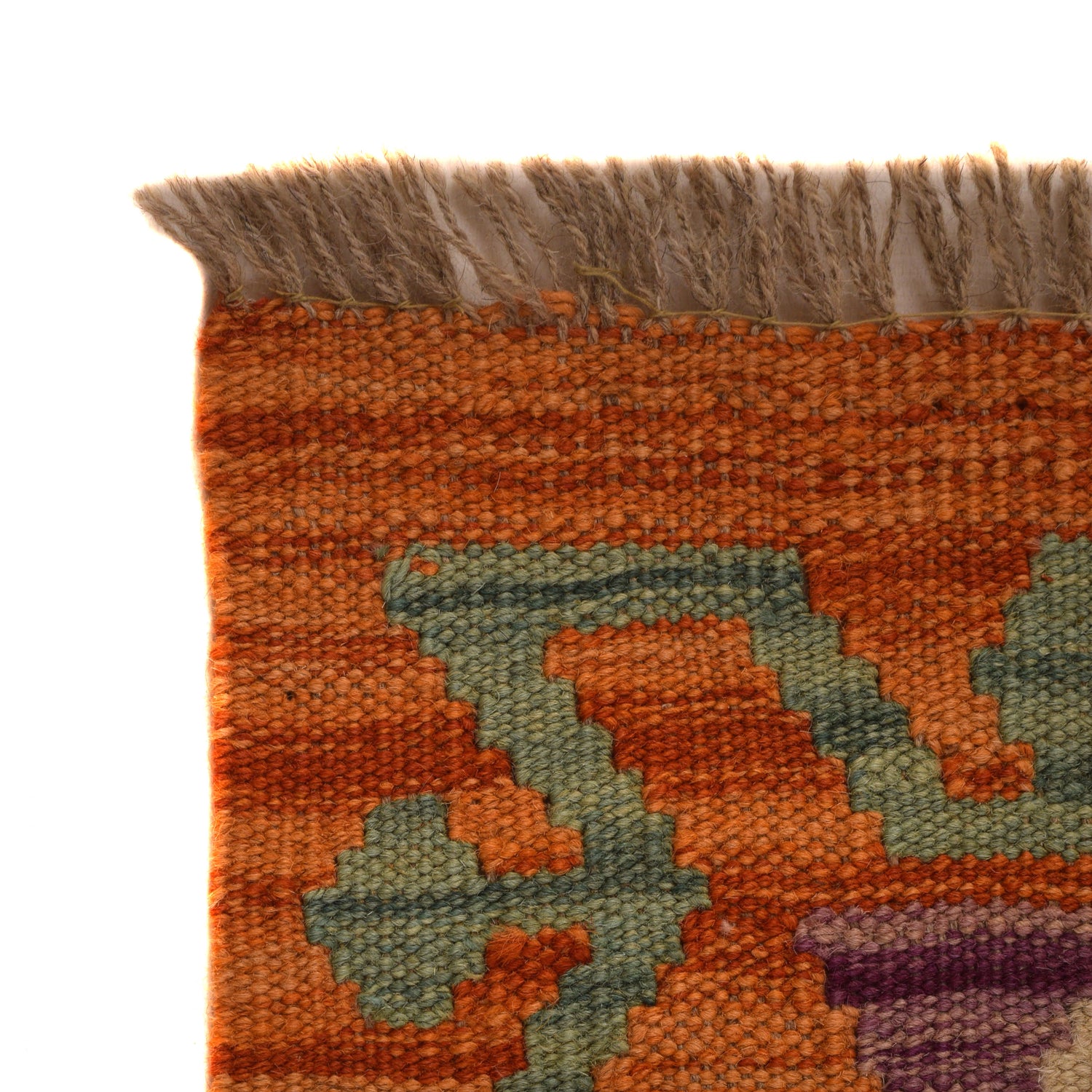 Hand Woven Wool Kelim 4' 11" x 6' 6" ft / 150 x 198 cm - No. W34757