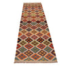 Hand Woven Wool Kelim Runner 2' 7" x 10' 3" ft / 78 x 312 cm - No. W34758