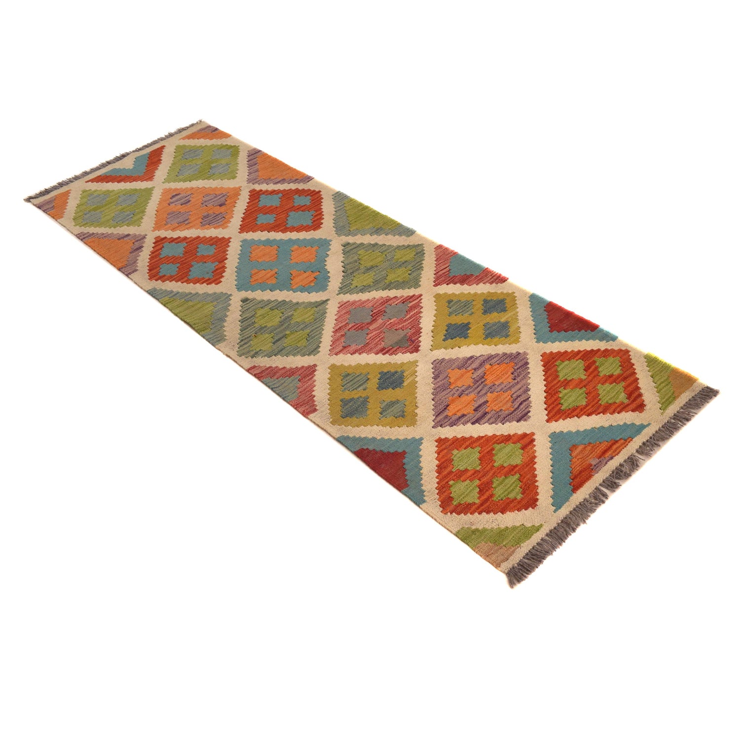 Short Chobi Kilim Runner 2' 1" x 6' 5" ft / 63 x 195 cm - No. W34759