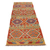 Hand Knotted Afghan Style Kilim Runner 2' 8" x 8' 1" ft / 81 x247 cm - No. W34760