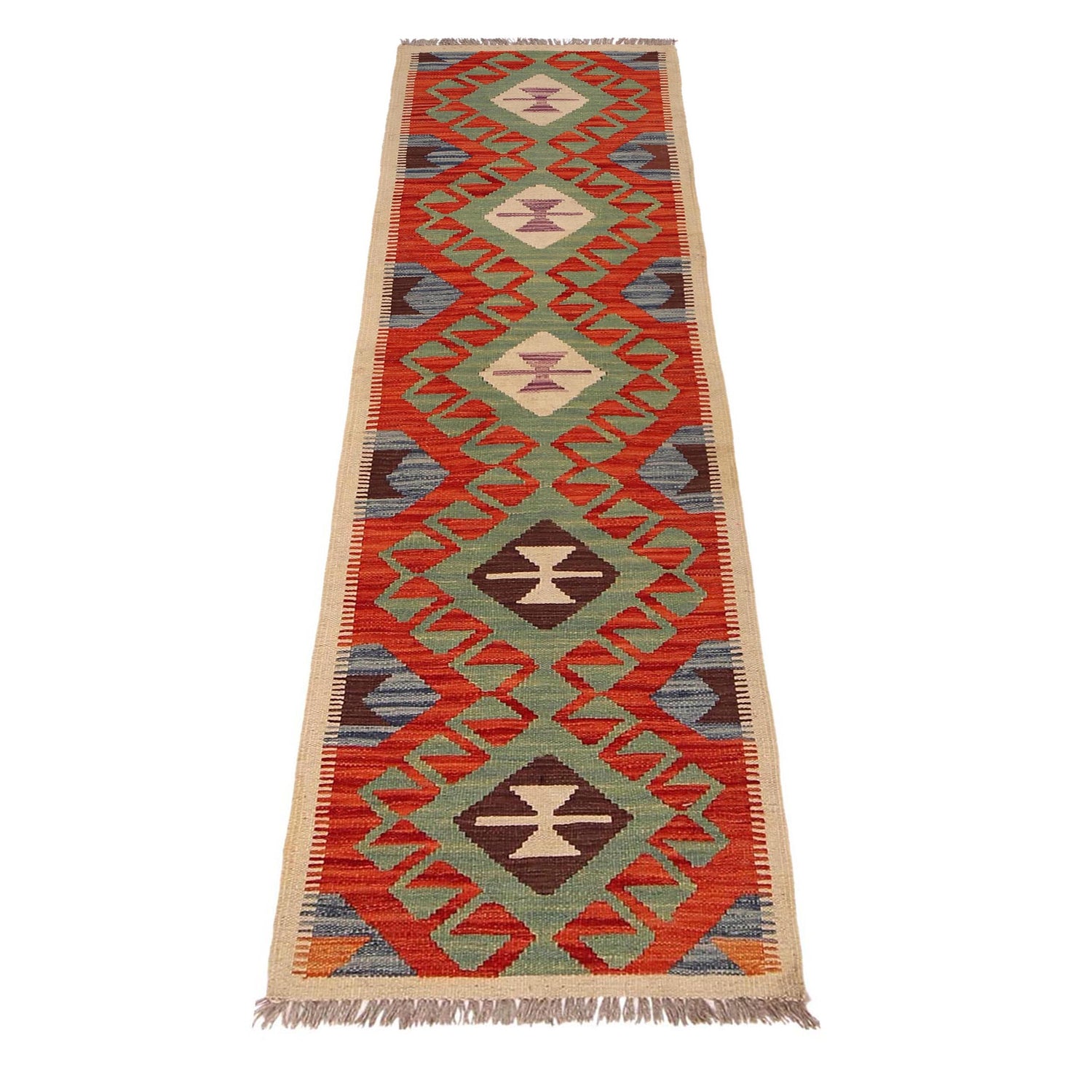 Short Chobi Kilim Runner 1' 8" x 6' 3" ft / 50 x 190 cm - No. W34762