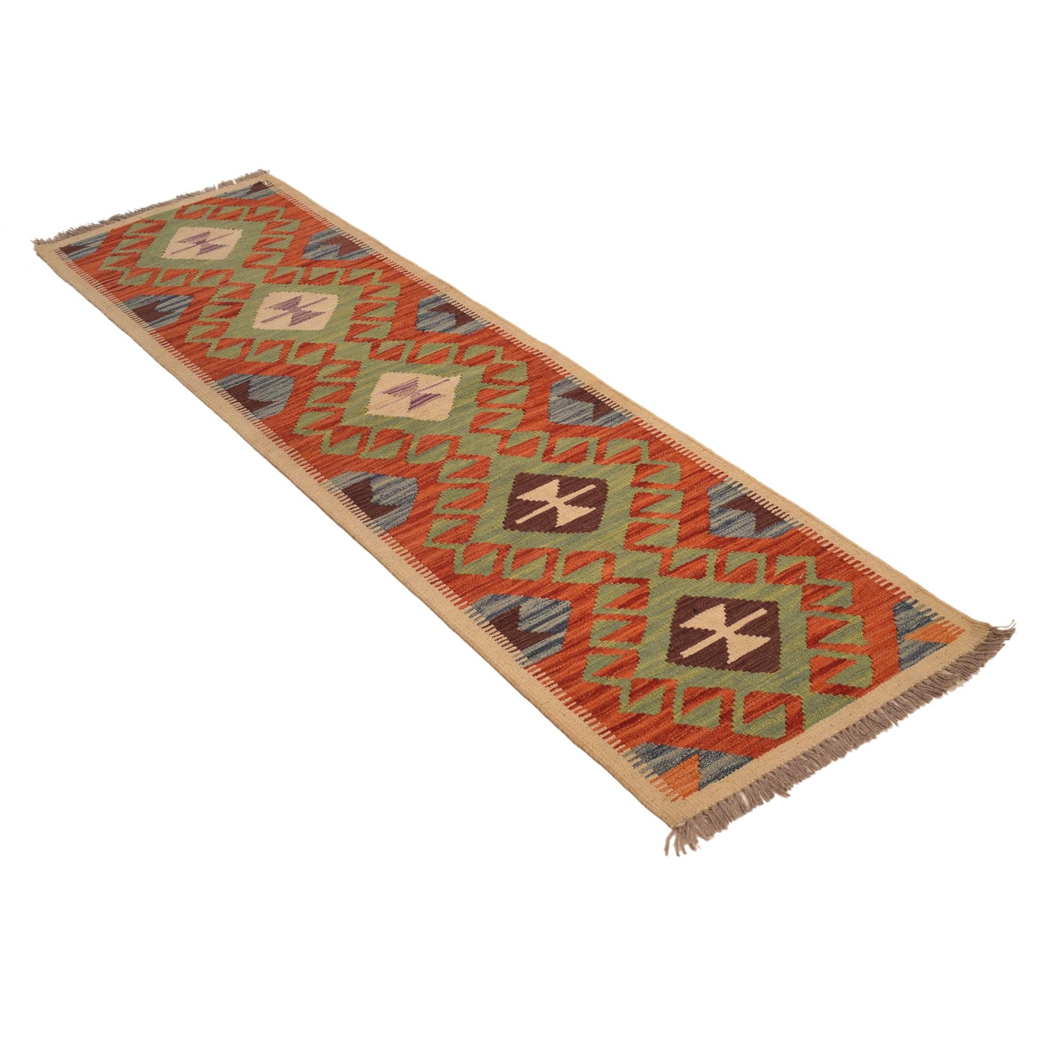 Short Chobi Kilim Runner 1' 8" x 6' 3" ft / 50 x 190 cm - No. W34762