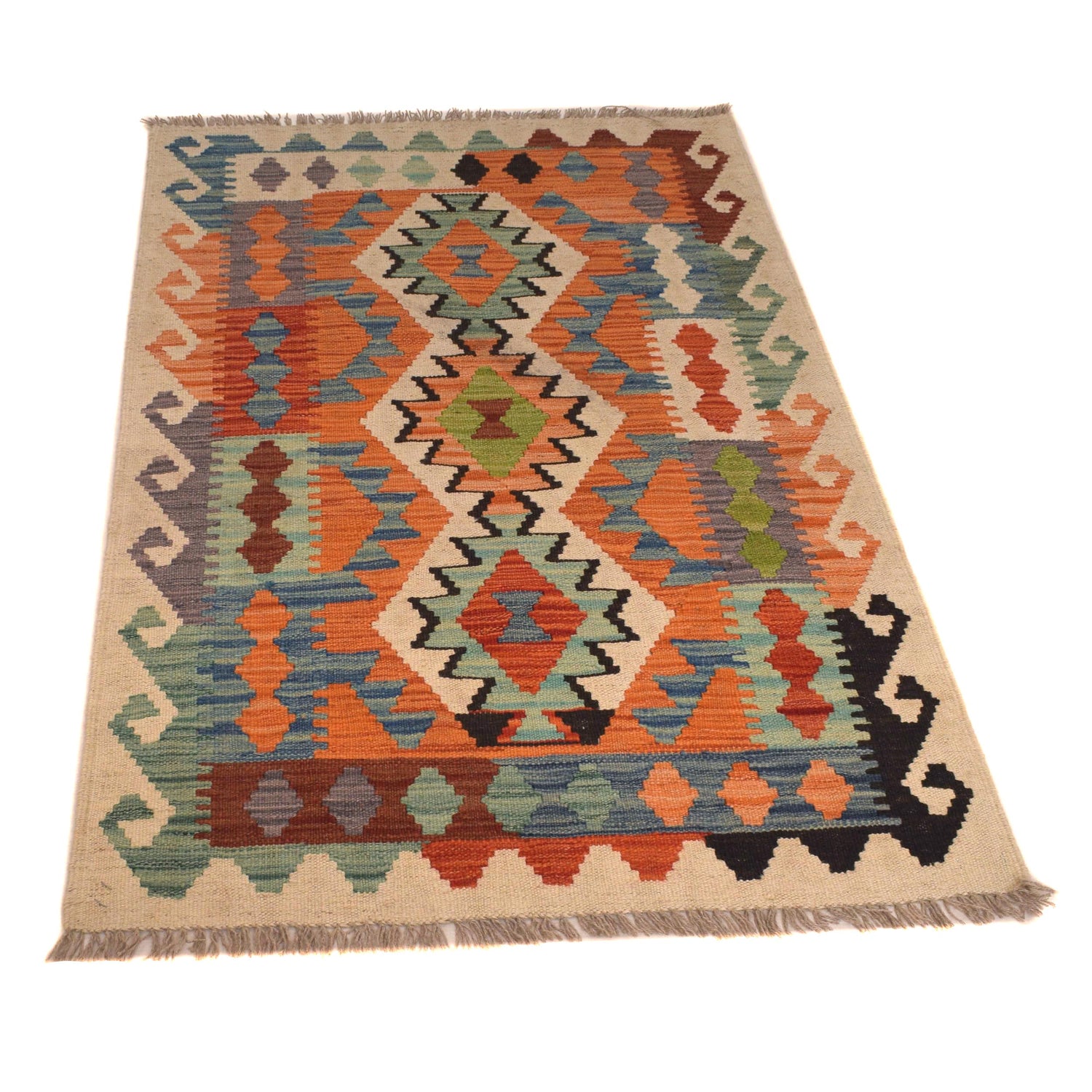 Small Size Chobi Kilim 2' 8" x 4' 2" ft / 81 x 128 cm - No. W34766