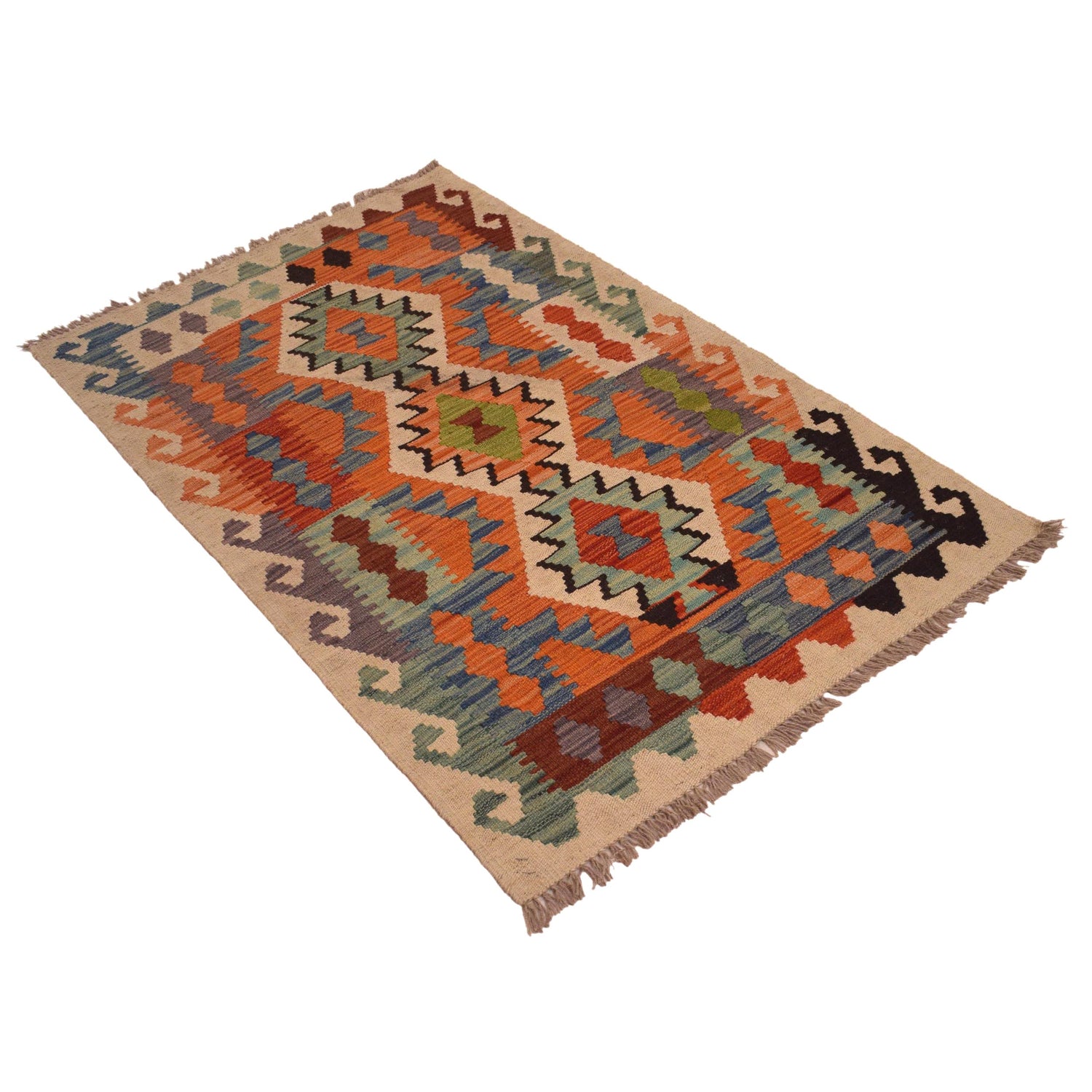 Small Size Chobi Kilim 2' 8" x 4' 2" ft / 81 x 128 cm - No. W34766