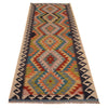 Hand Knotted Afghan Style Kilim Runner 2' 11" x 8' 0" ft / 88 x244 cm - No. W34772
