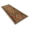 Hand Knotted Afghan Style Kilim Runner 2' 11" x 8' 0" ft / 88 x244 cm - No. W34772