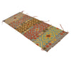 Colorful Flat-Weave Wool Kilim Runner 2' 4"x 6' 5" ft / 71 x 196 cm - No. W34774
