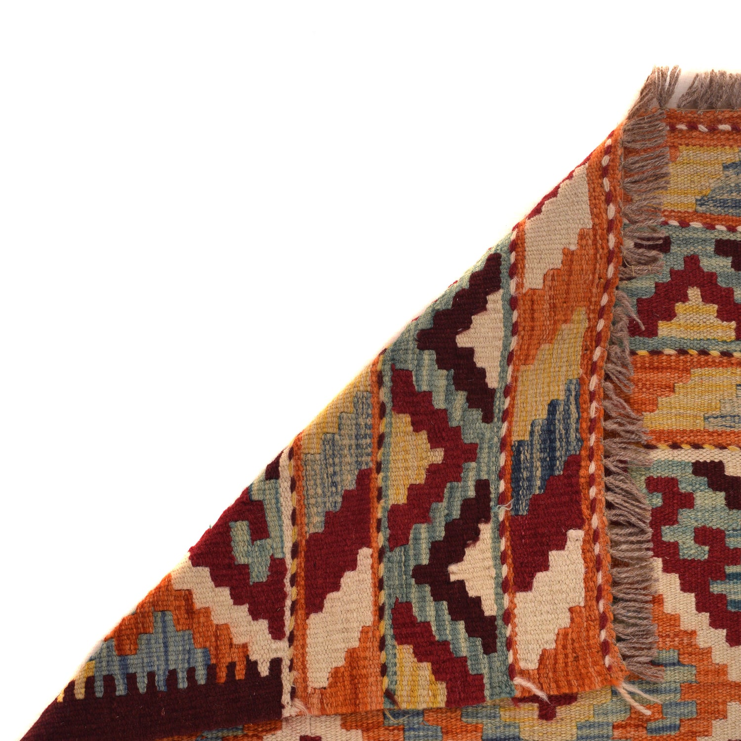 Short Chobi Kilim Runner 2' 5" x 6' 7" ft / 74 x 200 cm - No. W34776
