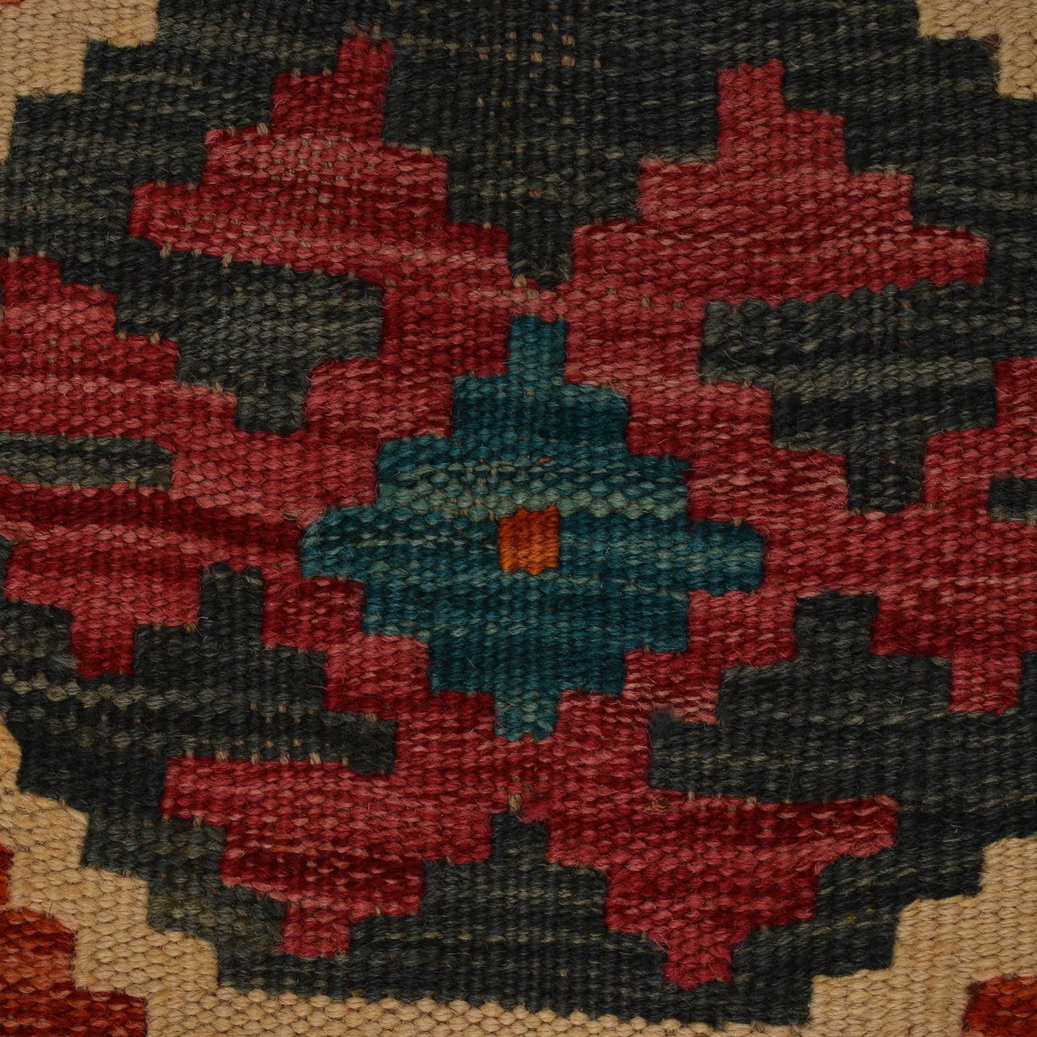 Handmade Afghan Vegetable Kilim 3' 2" x 4' 7" ft / 96 x 140 cm - No. W34780