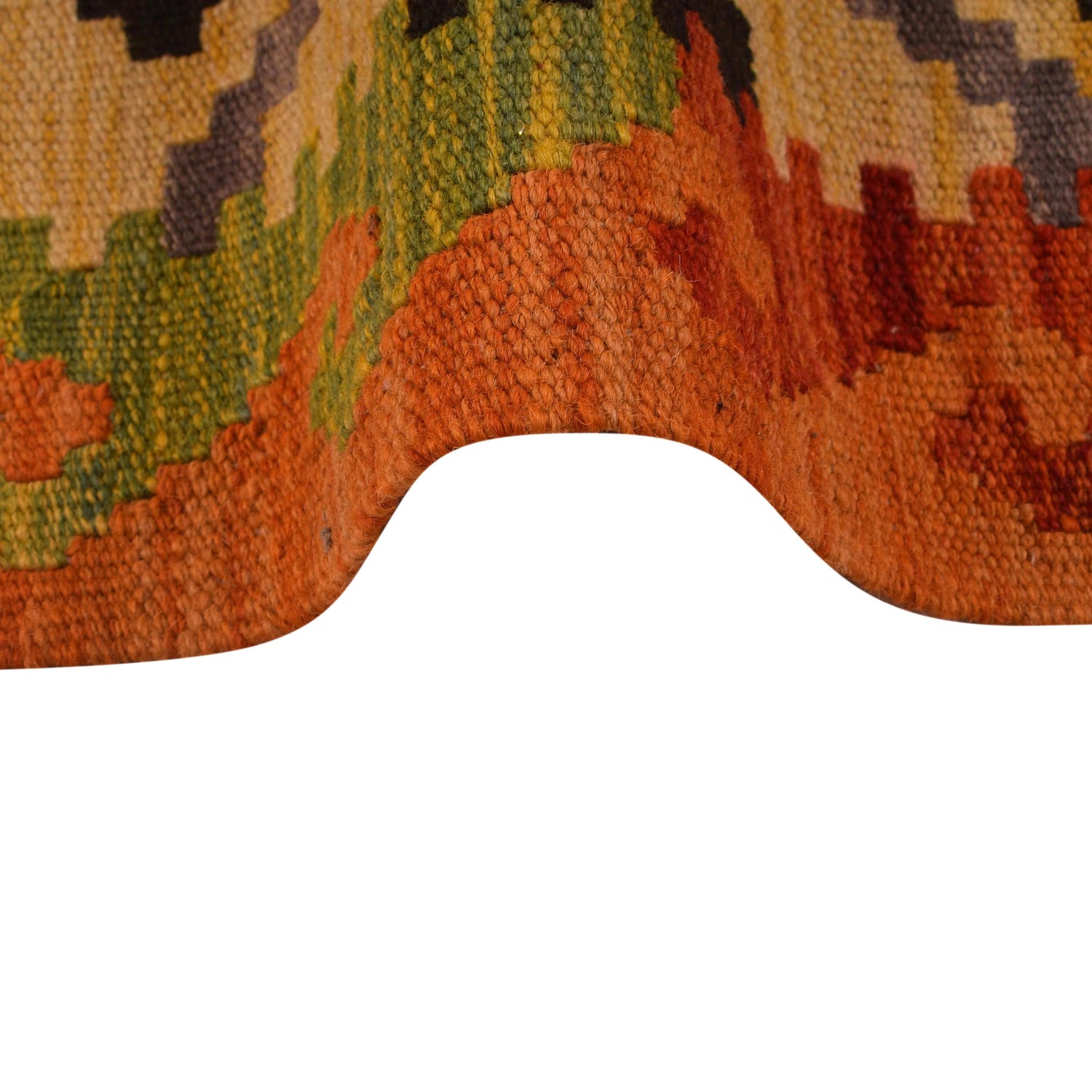 Handmade Afghan Vegetable Kilim 3' 4" x 5' 0" ft / 101 x 153 cm - No. W34784