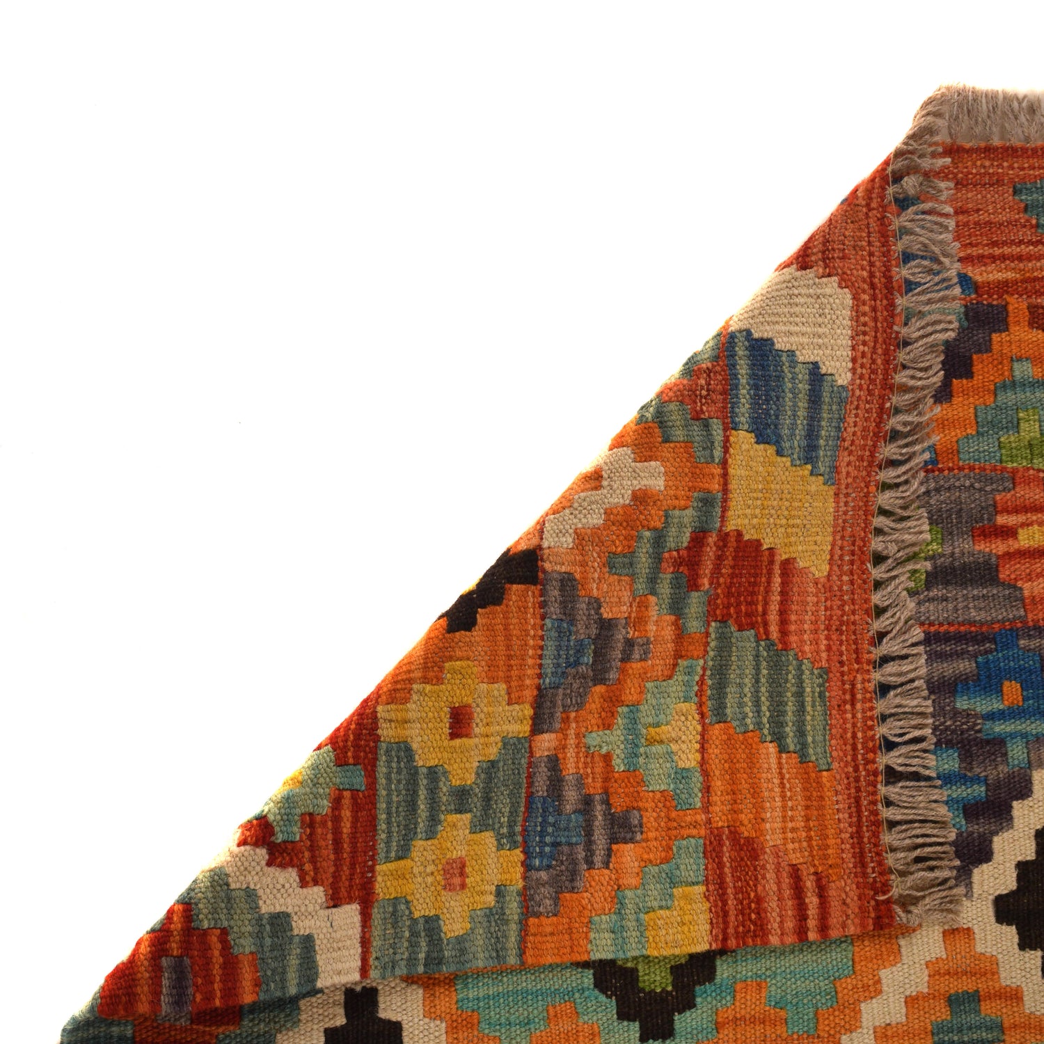 Handmade Vegetable Kelim 5' 1" x 6' 1" ft / 155 x 185 cm - No. W34789