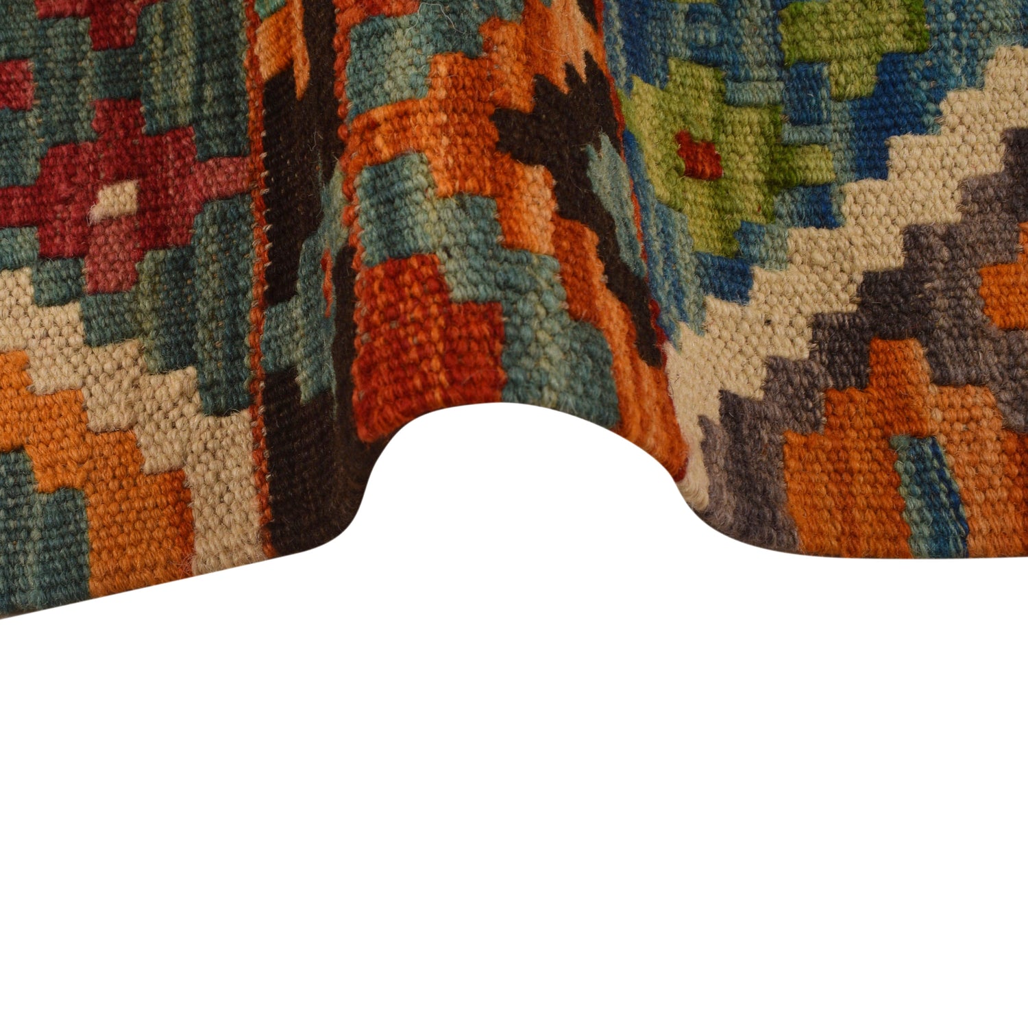 Handmade Vegetable Kelim 5' 1" x 6' 1" ft / 155 x 185 cm - No. W34789